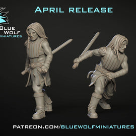Quinlan Vos x2  - Star Wars Legion Compatible - Blue Wolf Miniatures