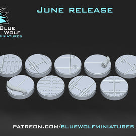 Triton Bases x9 - Star Wars Legion Compatible - Blue Wolf Miniatures