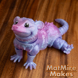 Opossum - Articulated - Fidget Toy - Flexible - MatMire Makes