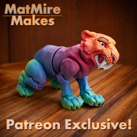 Articulated Roaring Sabertooth Tiger - MatMire Makes - Minecraft