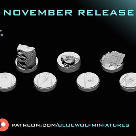 Galactic Marine Bases x7 - Star Wars Legion Compatible - Blue Wolf Miniatures