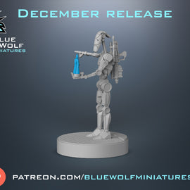 B1 Battle Droids NCO - Star Wars Legion Compatible - Blue Wolf Miniatures