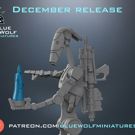 B1 Battle Droids NCO - Star Wars Legion Compatible - Blue Wolf Miniatures