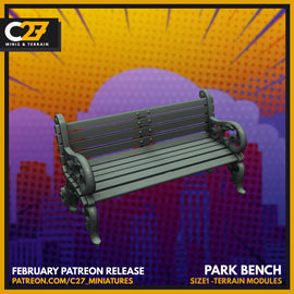 Park Bench - Marvel Crisis Protocol - 3D Printed Miniature