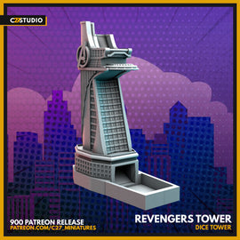 C27 Revengers Dice Tower - Marvel Crisis Protocol - 3D Printed Miniature