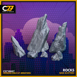 Basing Rocks - Marvel Crisis Protocol - 3D Printed Miniature