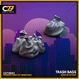 Basing Trash Bags - Marvel Crisis Protocol - 3D Printed Miniature