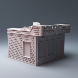 Urban Pizza Shop - 28mm scale - 40mm scale - Fallout - Last Days - The Walking Dead - Marvel Crisis Protocol