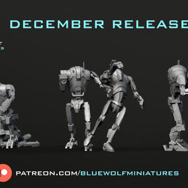 V2 Raged Bots x4 - Star Wars Legion Compatible - Blue Wolf Miniatures