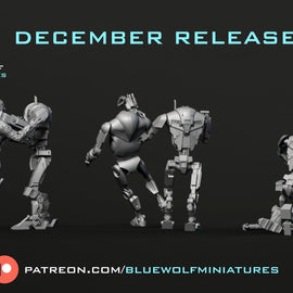 V2 Raged Bots x4 - Star Wars Legion Compatible - Blue Wolf Miniatures