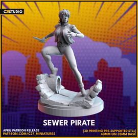 C27 Sewer Pirate - Marvel Crisis Protocol Proxy - 3D Printed Miniature