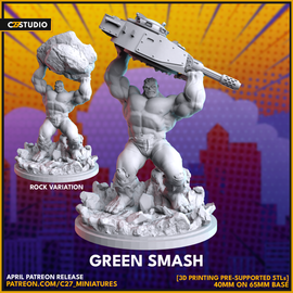 C27 Green Smash - Marvel Crisis Protocol Proxy - 3D Printed Miniature