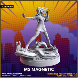 C27 Ms Magnetic - Marvel Crisis Protocol Proxy - 3D Printed Miniature