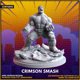 C27 Crimson Smash - Marvel Crisis Protocol Proxy - 3D Printed Miniature