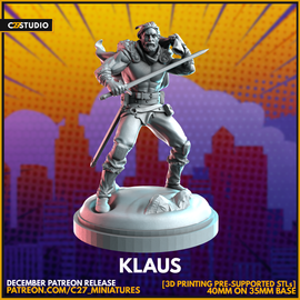 C27 Klaus - Marvel Crisis Protocol Proxy - 3D Printed Miniature