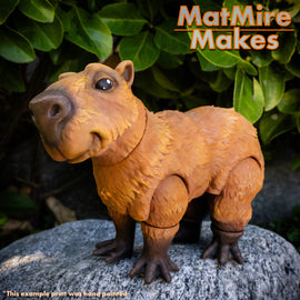 Capybara - Articulated - Fidget Toy - Flexible - MatMire Makes