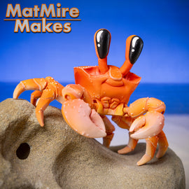 Ghost Crab - Articulated - Fidget Toy - Flexible - MatMire Makes