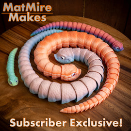 Hognose Snake - Articulated - Fidget Toy - Flexible - MatMire Makes