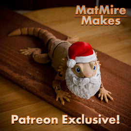 Santa Bearded Dragon Flexible Articulated - MatMire Makes - Minecraft