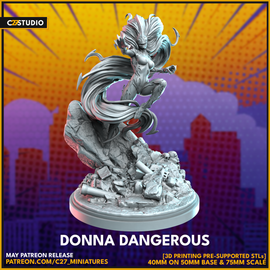 C27 Donna Dangerous - Marvel Crisis Protocol Proxy - 3D Printed Miniature