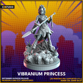 C27 Vibranium Princess - Marvel Crisis Protocol Proxy - 3D Printed Miniature