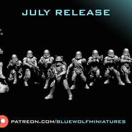 Utapau Clone Troopers x10 - Star Wars Legion Compatible - Blue Wolf Miniatures