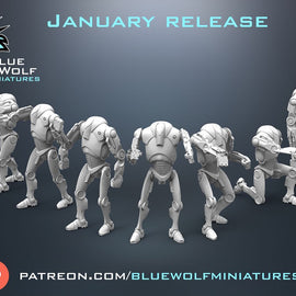 B2-RP Battle Droids Grounded - Star Wars Legion Compatible - Blue Wolf Miniatures