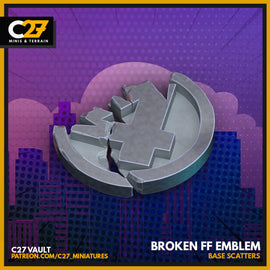 Broken FF Emblem - Marvel Crisis Protocol - 3D Printed Miniature