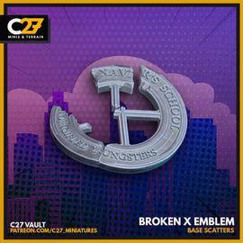Broken X Emblem  - Marvel Crisis Protocol - 3D Printed Miniature