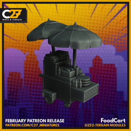 Food Cart Size 2 - Marvel Crisis Protocol - 3D Printed Miniature