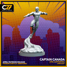 Captain Canada - Marvel Crisis Protocol - 3D Printed Miniature