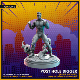 C27 Post Hole Digger - Marvel Crisis Protocol Proxy - 3D Printed Miniature