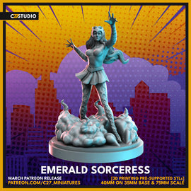 C27 Emerald Sorceress - Marvel Crisis Protocol Proxy - 3D Printed Miniature