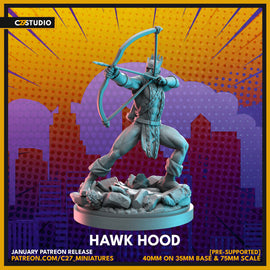 C27 Hawk Hood - Marvel Crisis Protocol Proxy - 3D Printed Miniature