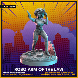 C27 Robo Arm of the Law - Marvel Crisis Protocol Proxy - 3D Printed Miniature