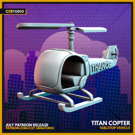 C27 Titan Copter - Marvel Crisis Protocol - 3D Printed Miniature