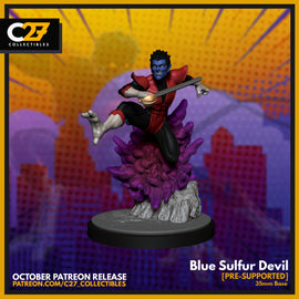 Blue Sulphur Devil - Marvel Crisis Protocol - 3D Printed Miniature