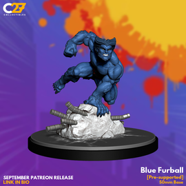 Blue Fur Ball - Marvel Crisis Protocol - 3D Printed Miniature