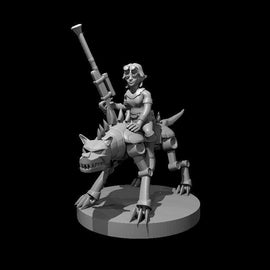 Female Gnome Artificer with Iron Defender Mount - 3DreamDesignsUK