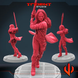 Warlords Daughter A - 35mm Base - MCP - Marvel Crisis Protocol - Trident Studio