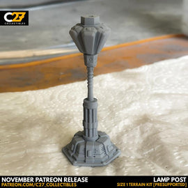 Lamp Post Size 1 Terrain - Marvel Crisis Protocol - 3D Printed Miniature