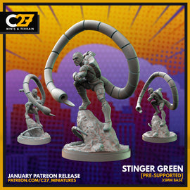 Stinger Green - Marvel Crisis Protocol - 3D Printed Miniature
