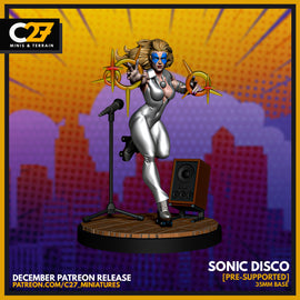 Sonic Disco Dazzler - Marvel Crisis Protocol - 3D Printed Miniature