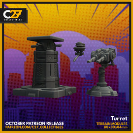 Hazzard Room Turret Pack Terrain - Marvel Crisis Protocol - 3D Printed Miniature
