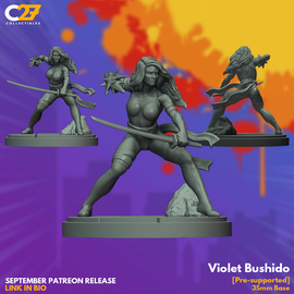 violet bushido - Marvel Crisis Protocol - 3D Printed Miniature