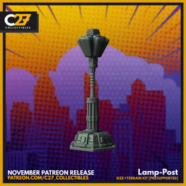 Lamp Post Size 1 Terrain - Marvel Crisis Protocol - 3D Printed Miniature