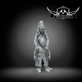 Long Head Mother and Child - Star Wars Legion Compatible - Black Remnant