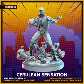 C27 Cerulean Sensation - Marvel Crisis Protocol Proxy - 3D Printed Miniature