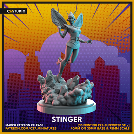 C27 Stinger - Marvel Crisis Protocol Proxy - 3D Printed Miniature