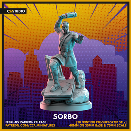 C27 Sorbo - Marvel Crisis Protocol Proxy - 3D Printed Miniature